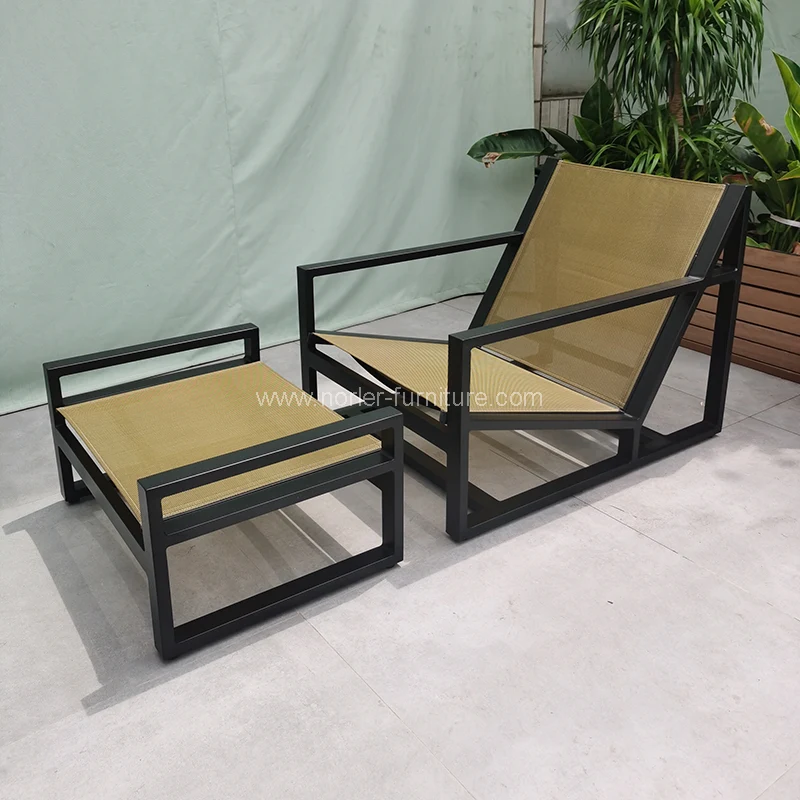Combinație de suport pentru picioare cu un singur scaun cu un singur scaun din aluminiu