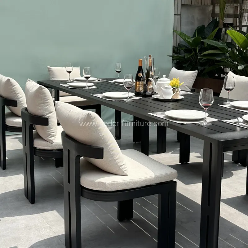 Set de mese rezistente la apă exterioare din aluminiu