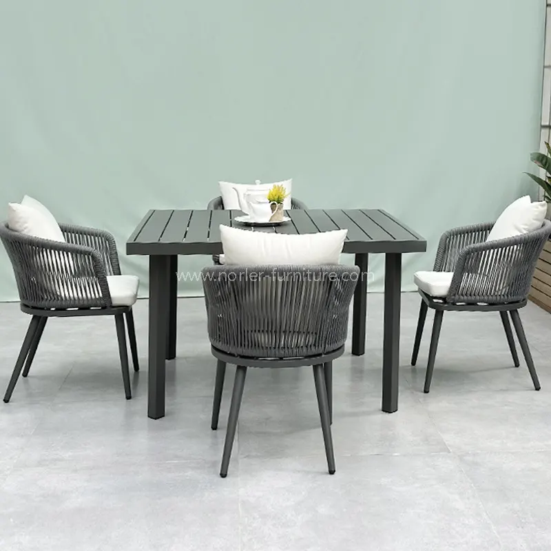 Set de mese din aluminiu în aer liber din aluminiu