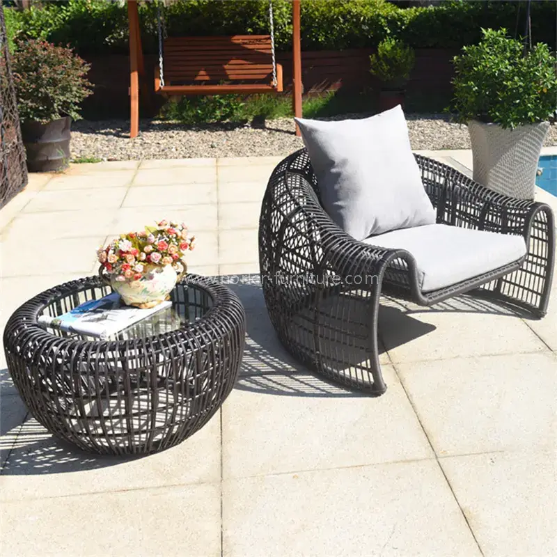 Canapea Rattan Courtyard Rattan de înaltă calitate