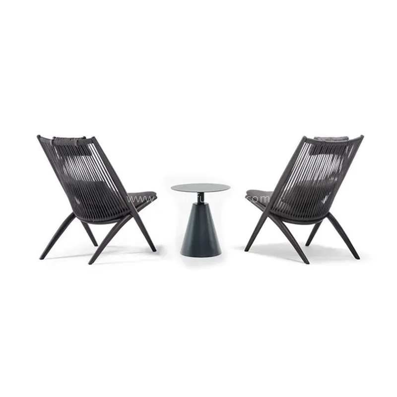 Set modern de balcon țesut în aer liber