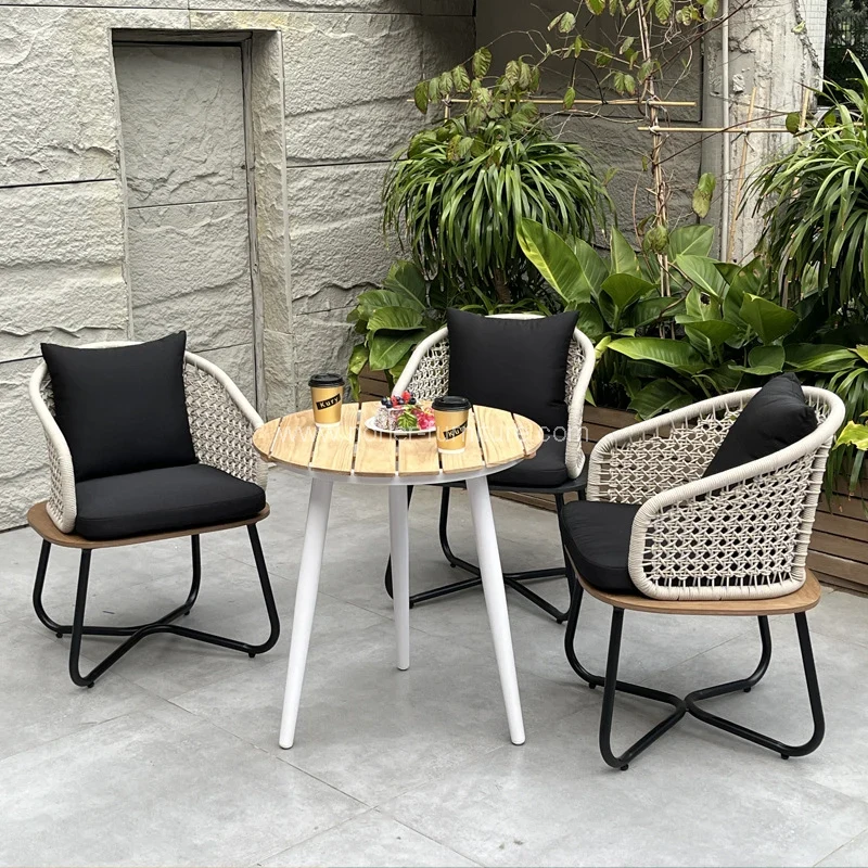 Set de grădină din aluminiu în aer liber, set de grădină Rattan
