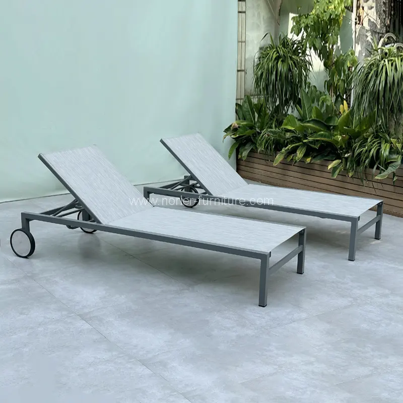 Cadru de aluminiu în aer liber cu roți Sun Lounger