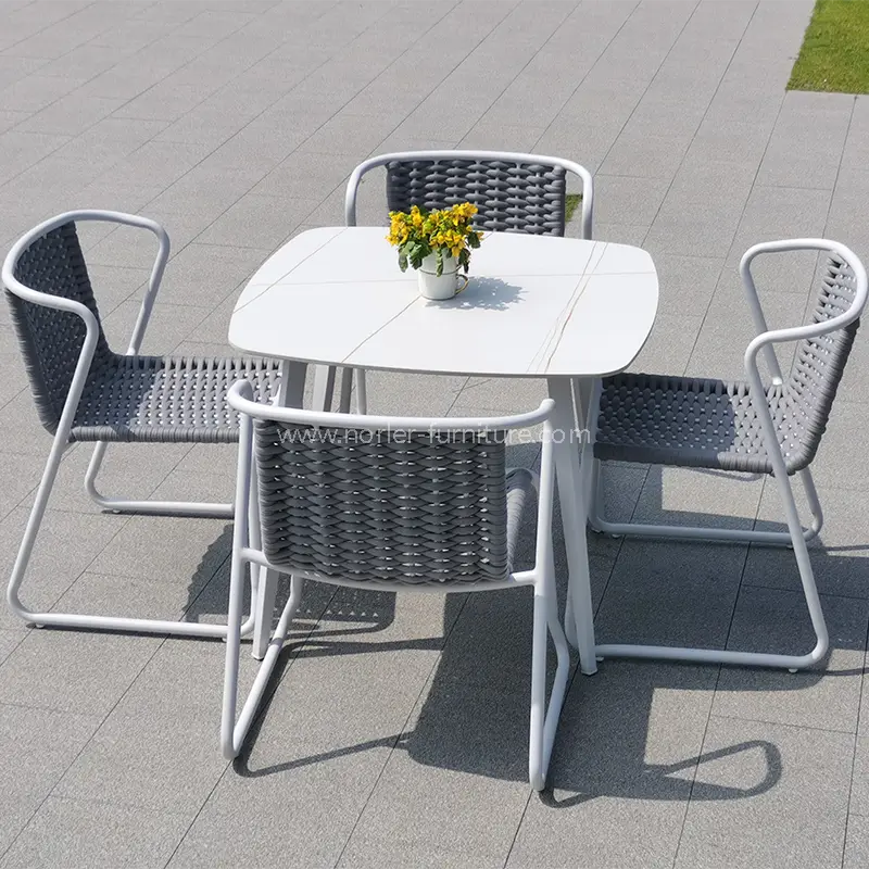 Set de balcon impermeabil din cadru din aluminiu în aer liber