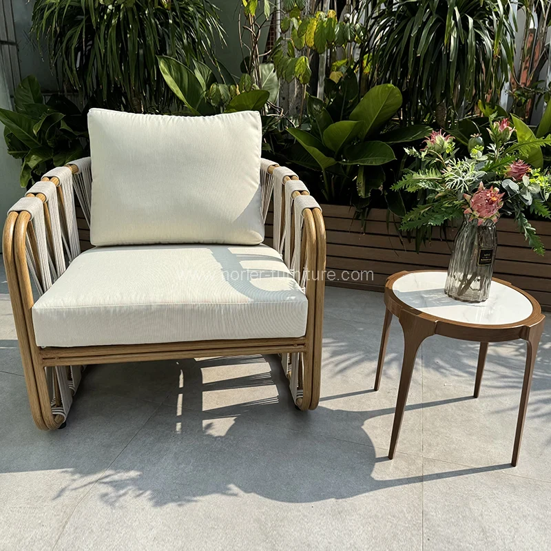 Set de grădină cu frânghie cu balcon în aer liber