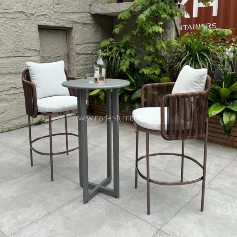 Scaun de bar din aluminiu cu balcon de grădină în aer liber