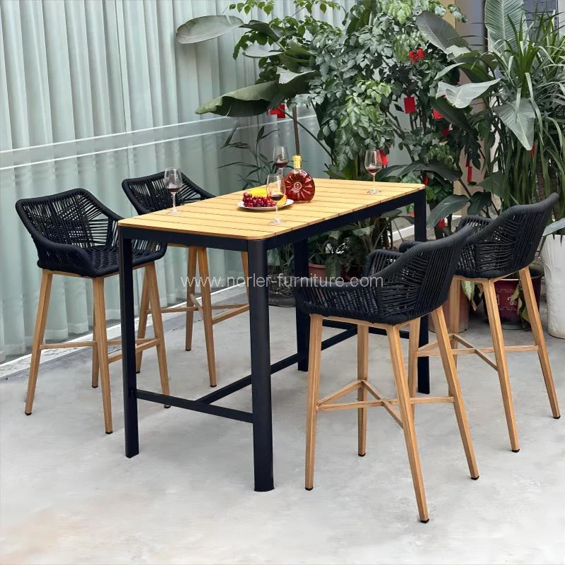Set de bar din lemn cu balcon de grădină în aer liber